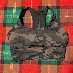 Old Navy Black and Gray Camouflage Sports Bra